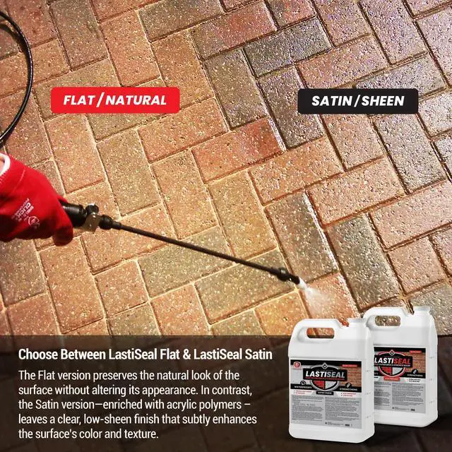 Alt view image 5 of 6 - LastiSeal Brick & Concrete Sealer Satin (5-gal) - Water-Based Penetrating Sealer for Brick, Concrete, Stone, & Porous Masonry - 15-Year Waterproofing, Low Gloss Sheen