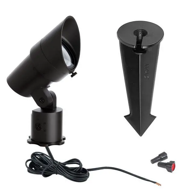 Alt view image 2 of 6 - WAC Landscape Lighting, LED 12V Medium Size Accent Light with Adjustable Beam Angle and Integral Brightness Control 50-1300 Lumens 2700K Warm Built-in LED in Black