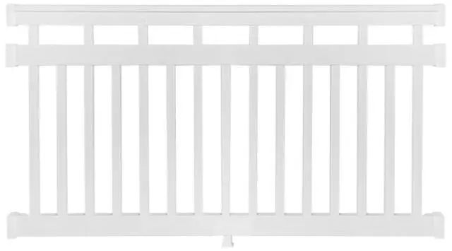 Main image of Cheshire Porch and Deck Railing Kit Vinyl Railing Kit for Decks, Porches, Balconies, and More, Versatile Outdoor Railing (White, 42" X 6')