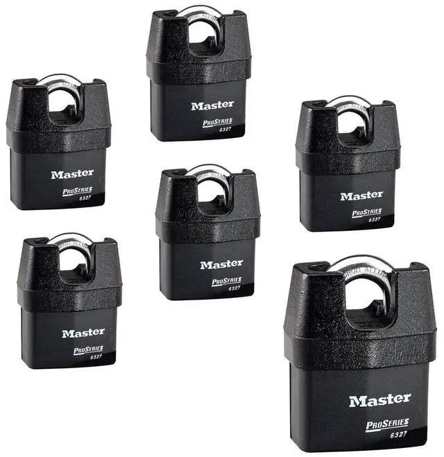 Main image of Pro Series Padlock - (6) High Security Locks w/ 12 Keys, 6327NKA-6 w/BumpStop Technology
