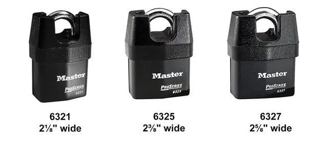 Alt view image 4 of 4 - Pro Series Padlock - (6) High Security Locks w/ 12 Keys, 6327NKA-6 w/BumpStop Technology