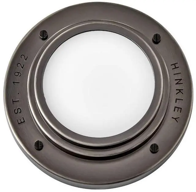 Alt view image 3 of 6 - Porte Extra Small Flush Mount Ceiling Light or Wall Sconce, Etched Opal Glass Shade, Dual-Mount Design, Integrated LED, ADA Compliant, Black Oxide Finish