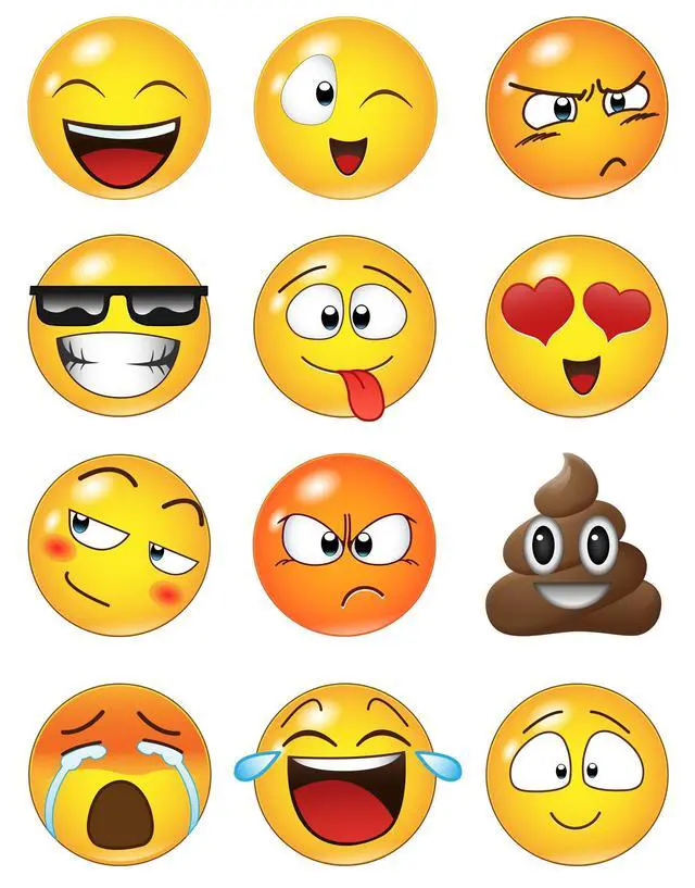 Alt view image 4 of 6 - Emoticon Smiling Faces Wall Decal Stickers. #6052 (20 inch Faces)