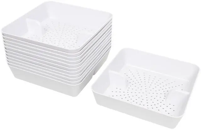 Main image of 12 Pcs FS-PB ABS Plastic Floor Sink Drain Strainer Drop-in Basket, Catch Food Particles for Restaurants/Bar/Buffet, Fits in 8-1/2" Floor Sink Holes