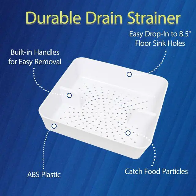 Alt view image 3 of 6 - 12 Pcs FS-PB ABS Plastic Floor Sink Drain Strainer Drop-in Basket, Catch Food Particles for Restaurants/Bar/Buffet, Fits in 8-1/2" Floor Sink Holes