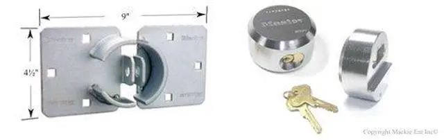Alt view image 3 of 4 - Hasp/Hidden Shackle Keyed Alike Padlocks w/ 6 Keys, 770-6271KA-3