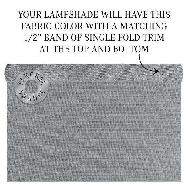 Alt view image 3 of 3 - 18" Top Diameter x 18" Bottom Diameter 14" Height Cylinder Drum Lampshade USA Made (Linen Overcast)