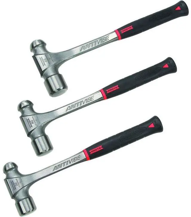 Main image of Proto Proto J1303AVPS 3-Piece Anti-Vibe Ball Pein Hammer Set (32, 40, 48 oz.)