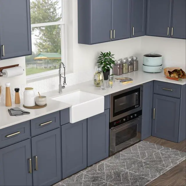 Alt view image 3 of 6 - 28 Inch Farmhouse Sink White Apron Front Kitchen Sinks 28x20x10 Single Bowl Undermount Fireclay Ceramic Farm Sink for Countryside Classic Style