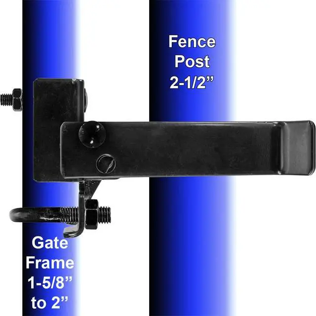 Alt view image 4 of 6 - 4" Strong Arm Single Gate Latch (Black) CASE Qty 2