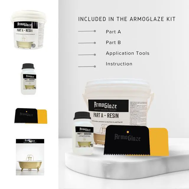 Alt view image 2 of 6 - Shower Base Refinishing Kit Made in USA, Odorless Epoxy Coating for Small Shower Base (2x2, 3x3) Easy Pour-On Application, Durable Mirror Finish 1.5 kg
