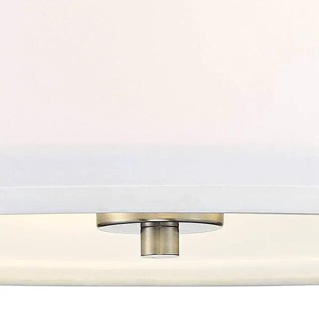 Alt view image 4 of 6 - Carina Brushed Nickel Drum Pendant Chandelier Light Fixture 20" Wide Modern White Linen Shade for Dining Room House Foyer Entryway Kitchen Bedroom Living Room High Ceilings