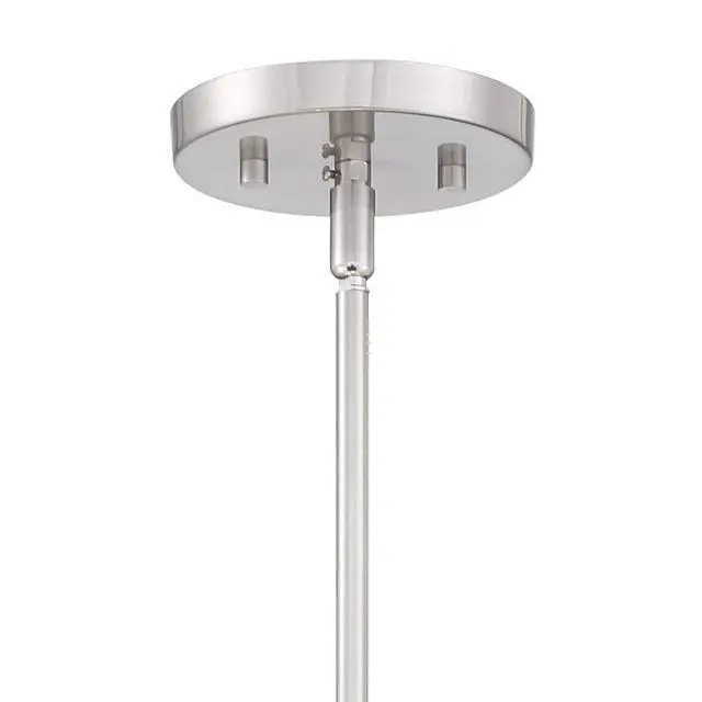 Alt view image 6 of 6 - Carina Brushed Nickel Drum Pendant Chandelier Light Fixture 20" Wide Modern White Linen Shade for Dining Room House Foyer Entryway Kitchen Bedroom Living Room High Ceilings