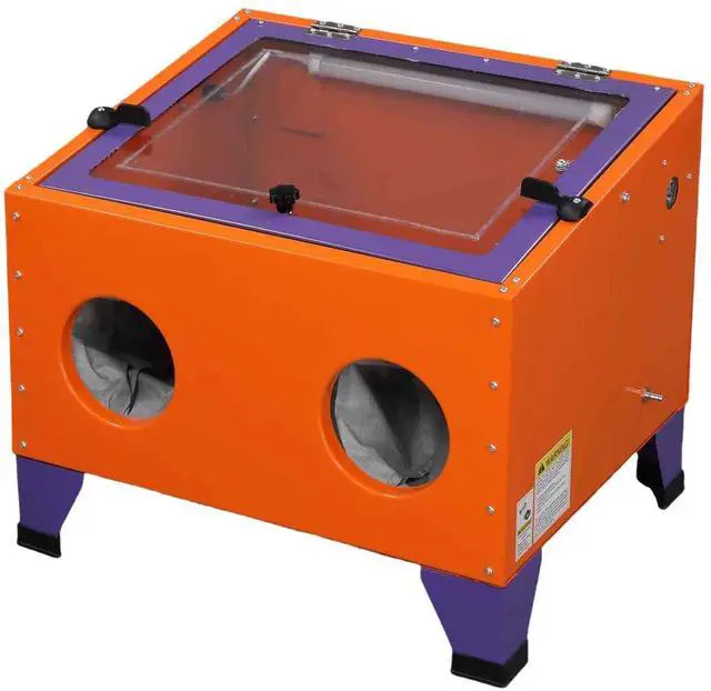 Main image of 25 Gallon Air Sandblasting Cabinet | 40-80 PSI, Heavy Duty Steel, Spray Gun & 4 Nozzle, Bench Top Cabinet, For Rust Removal, Stain, Paint