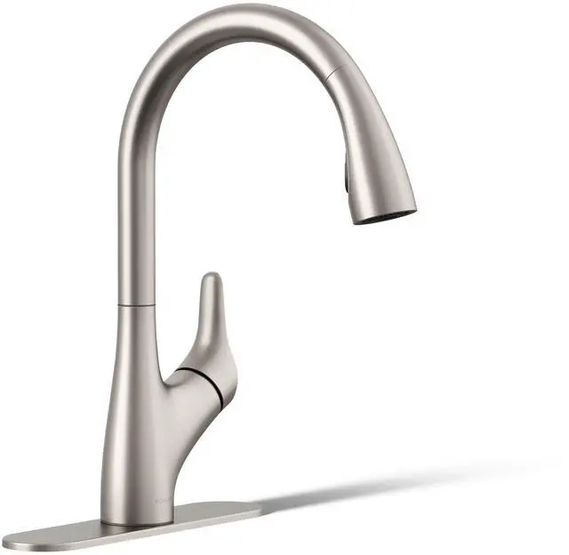 Main image of 30469-VS Rival Single Handle Pull-Down Kitchen Faucet, Kitchen Sink Faucet with Pull-Down Sprayer, Vibrant Stainless