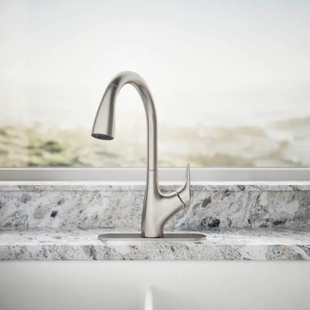 Alt view image 5 of 6 - 30469-VS Rival Single Handle Pull-Down Kitchen Faucet, Kitchen Sink Faucet with Pull-Down Sprayer, Vibrant Stainless