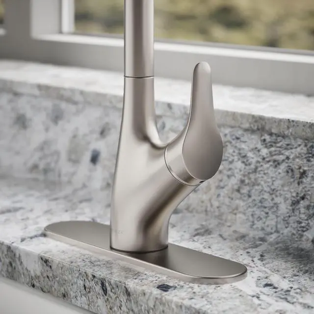 Alt view image 6 of 6 - 30469-VS Rival Single Handle Pull-Down Kitchen Faucet, Kitchen Sink Faucet with Pull-Down Sprayer, Vibrant Stainless