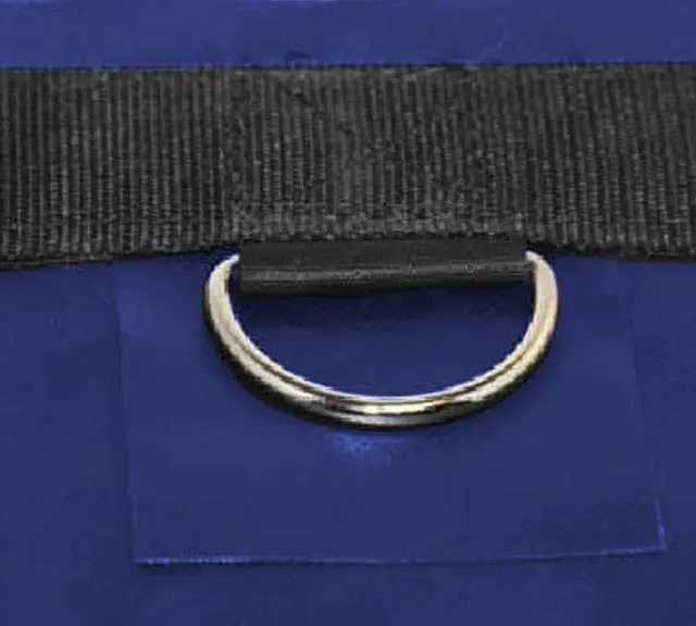 Alt view image 4 of 6 - 16' x 24' Flatbed Trailer Steel Machinery Tarp with 4 FT Drop - Heavy Duty Blue 18 Oz Vinyl Weatherproof Tarp for Truck/Trailers to Protect Cargo from Wind, Rain, Snow, and Sun