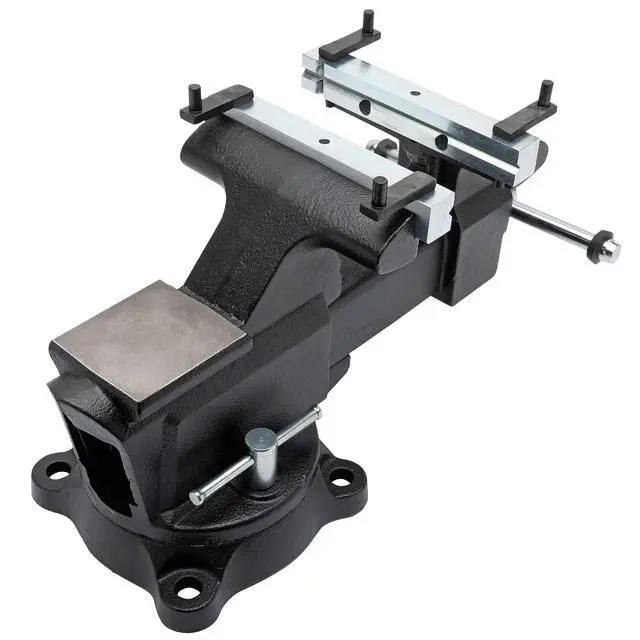 Alt view image 3 of 6 - Yost MV-7 Multipurpose 7" Wide Jaw Homeowners Bench Vise | Industrial & Workshop-Grade Work Table Mechanic Tools for Wood Working, Metal Works, & DIY Projects | 360° Swivel Base | Includes 4 Jaw Dogs