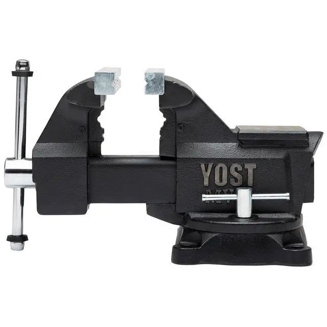 Alt view image 5 of 6 - Yost MV-7 Multipurpose 7" Wide Jaw Homeowners Bench Vise | Industrial & Workshop-Grade Work Table Mechanic Tools for Wood Working, Metal Works, & DIY Projects | 360° Swivel Base | Includes 4 Jaw Dogs