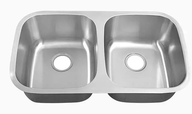 Main image of 32 Inch Undermount Double Bowl Kitchen Sink 50/50 Stainless Steel 18 Gauge Commercial Grade Satin Finish Dual Bowl Sinks 32" x 18" x 9" (Sink Only)
