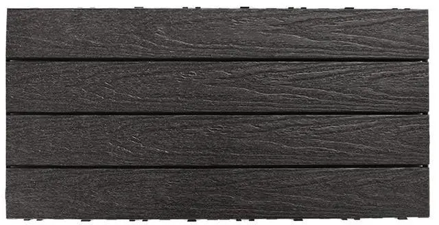 Main image of UltraShield Naturale 1 ft. x 2 ft. Quick Deck Outdoor Composite Deck Tile in Hawaiian Charcoal (20 sq. ft. per Box)