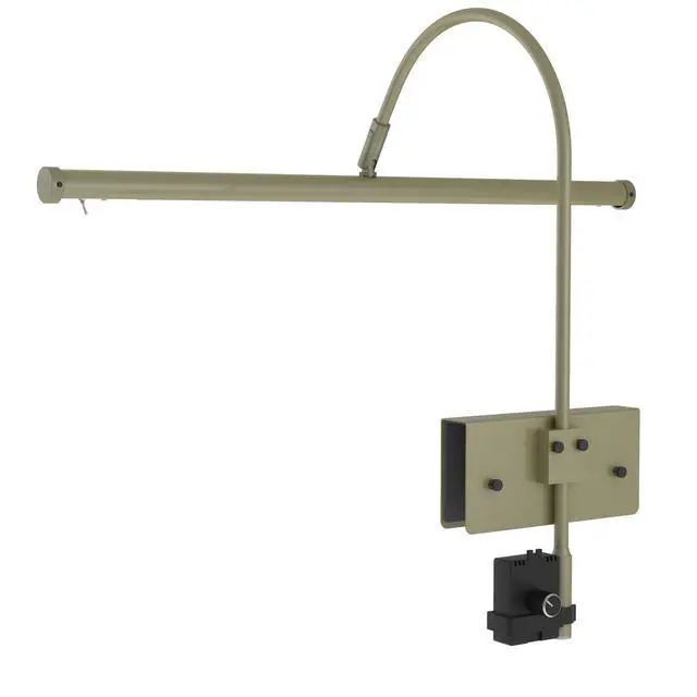 Alt view image 2 of 6 - 19" LED Grand Piano Light in Antique Brass with Dimmer Clip
