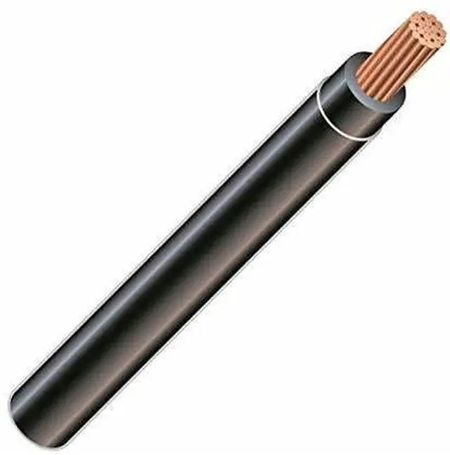 Main image of 3 AWG 19-Stranded THHN Black Copper Building Wire (75ft cut)