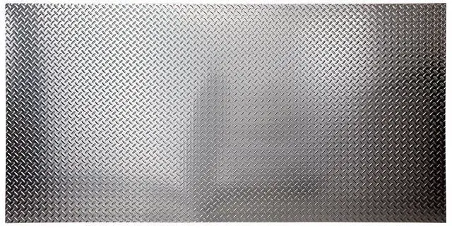 Main image of 4ft x 8ft x.013in Diamond Plate Brushed Aluminum Decorative Vinyl Wall Panel