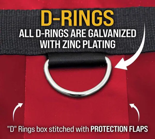 Alt view image 5 of 6 - Flatbed Truck Tarps 18oz Steel Tarp 16' x 24' - Red