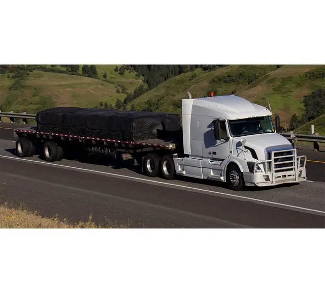 Alt view image 5 of 6 - 16' x 24' Flatbed Truck Tarps Heavy Duty 18oz Steel Tarp - Black