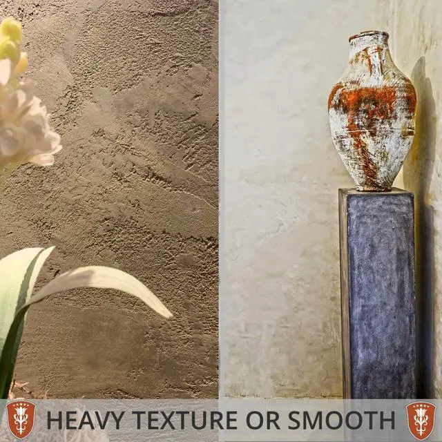 Alt view image 3 of 6 - Lime Plaster & Paint | Carrera Plaster (Coarse Sand Finish) | Made from Natural Lime and Powdered Marble | Color: Natural White #1 (Untinted) Size: 2 Gallon