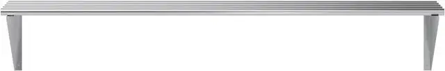 Alt view image 5 of 6 - Premium Stainless Steel Tubular Wall Shelf 14" D x 60" L | NSF Certified | Commercial Equipment & Appliance Shelf for Kitchen, Garage, Utility Room