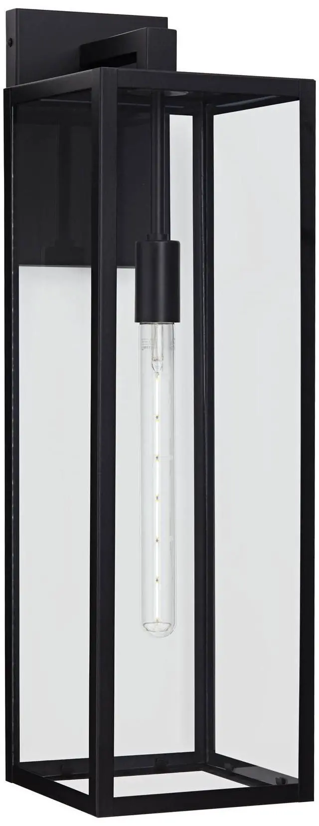 Alt view image 2 of 6 - Titan Modern Industrial Outdoor Wall Light Fixture Mystic Black 27" Clear Glass Panels for Exterior Barn Deck House Porch Yard Patio Outside Garage Front Door Garden Home Roof