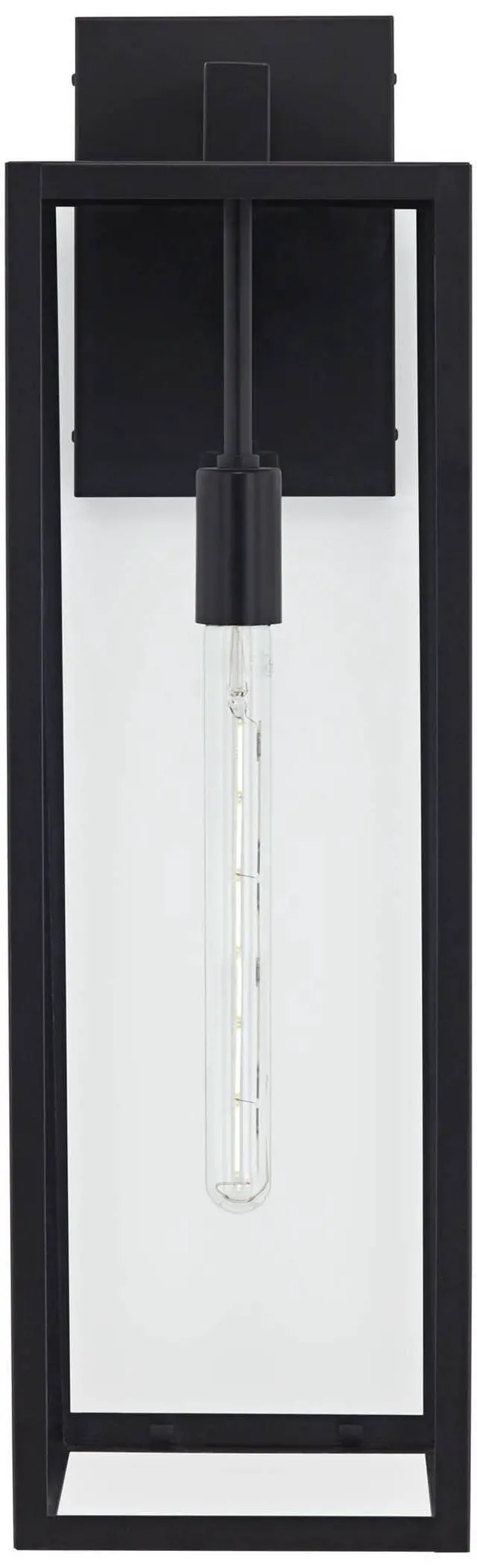 Alt view image 4 of 6 - Titan Modern Industrial Outdoor Wall Light Fixture Mystic Black 27" Clear Glass Panels for Exterior Barn Deck House Porch Yard Patio Outside Garage Front Door Garden Home Roof