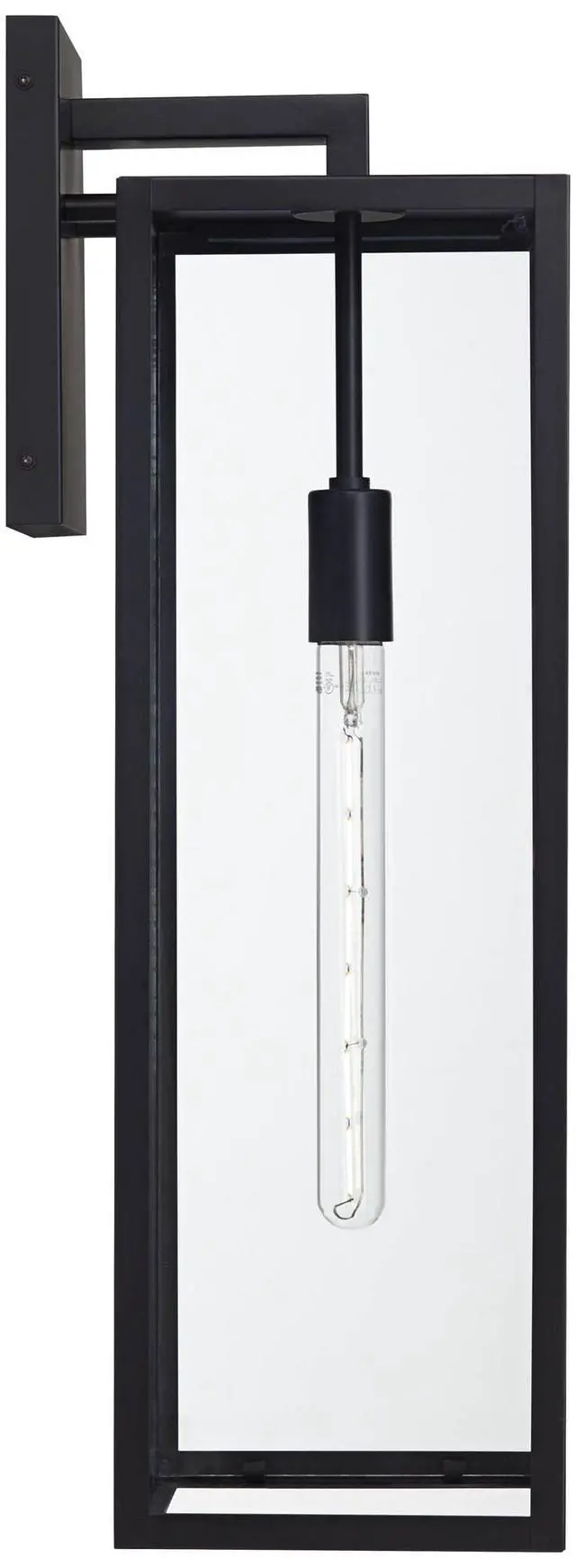 Alt view image 6 of 6 - Titan Modern Industrial Outdoor Wall Light Fixture Mystic Black 27" Clear Glass Panels for Exterior Barn Deck House Porch Yard Patio Outside Garage Front Door Garden Home Roof