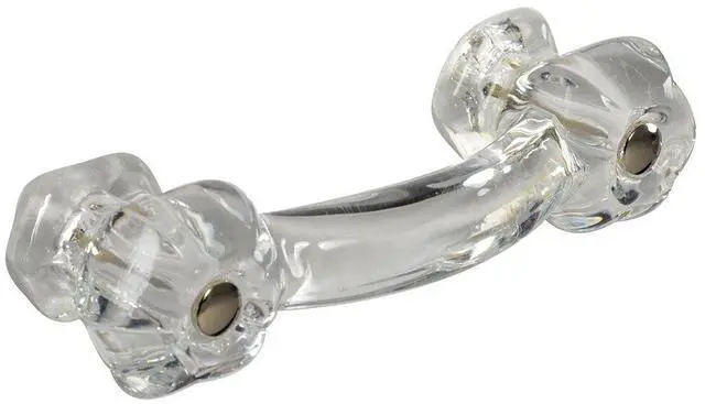 Main image of #G-40 Brand Elegance Glass Collection Clear Glass Drawer Pull - 10 Pack