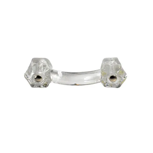 Alt view image 2 of 5 - #G-40 Brand Elegance Glass Collection Clear Glass Drawer Pull - 10 Pack