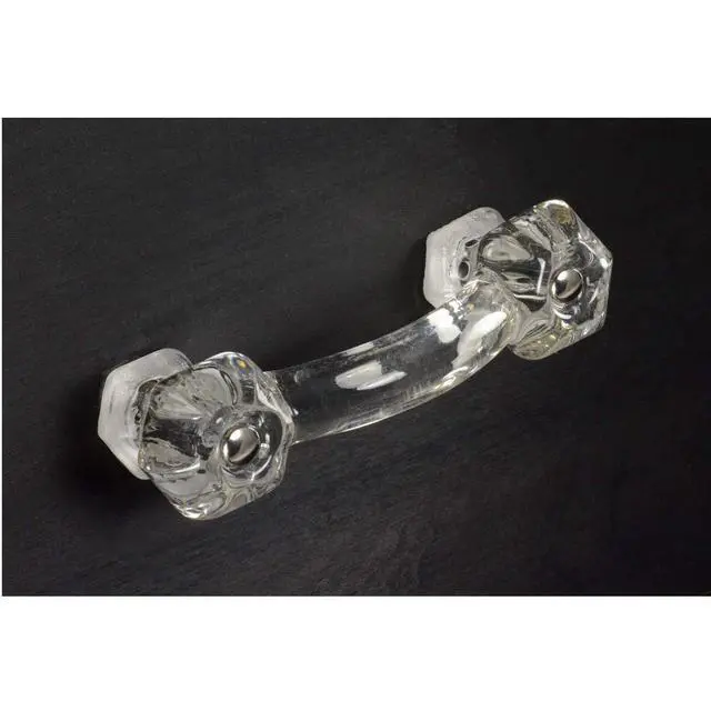 Alt view image 4 of 5 - #G-40 Brand Elegance Glass Collection Clear Glass Drawer Pull - 10 Pack