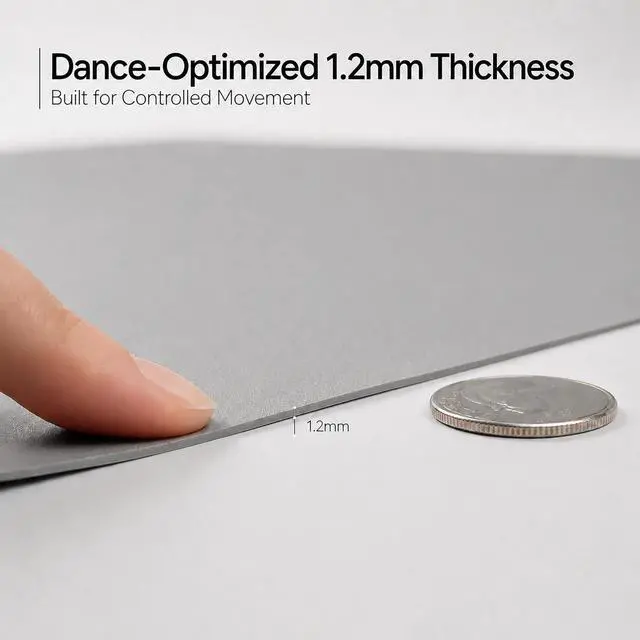 Alt view image 3 of 6 - ProStep by FlooringInc Reversible Marley Dance Floor Roll, Portable Roll Out Vinyl Dance Flooring for Ballet, Jazz, Modern, Home Studio Practice, 1.2mm Thick, 5.25' x 10' (52.5 sq ft), Grey/Grey