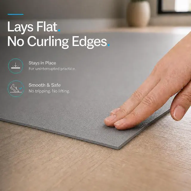 Alt view image 5 of 6 - ProStep by FlooringInc Reversible Marley Dance Floor Roll, Portable Roll Out Vinyl Dance Flooring for Ballet, Jazz, Modern, Home Studio Practice, 1.2mm Thick, 5.25' x 10' (52.5 sq ft), Black/Grey