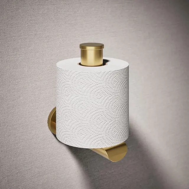 Alt view image 2 of 6 - K97502-2MB Avid Wall Mounted Euro Toilet Paper Holder Vibrant Brushed Moderne Brass