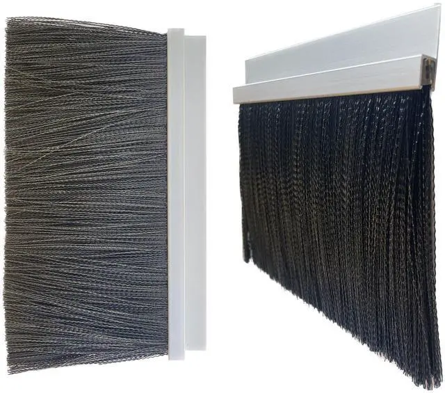 Main image of JaCor Heavy-Duty 5 in. Nylon Brush Seal Weatherproofing, 5.0 in. Brush Seal x 1.2 in. Straight Holder x 8 ft Long