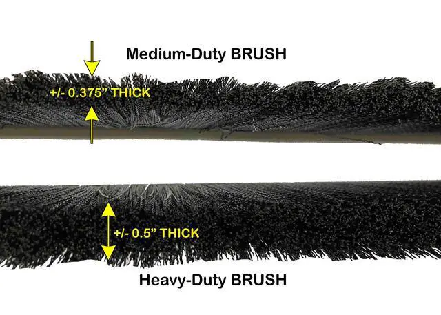 Alt view image 4 of 5 - JaCor Heavy-Duty 5 in. Nylon Brush Seal Weatherproofing, 5.0 in. Brush Seal x 1.2 in. Straight Holder x 8 ft Long