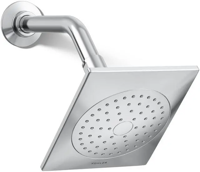 Main image of Loure Single-Function Showerhead, Showerarm and Escutcheon Not included Finish: Polished Chrome