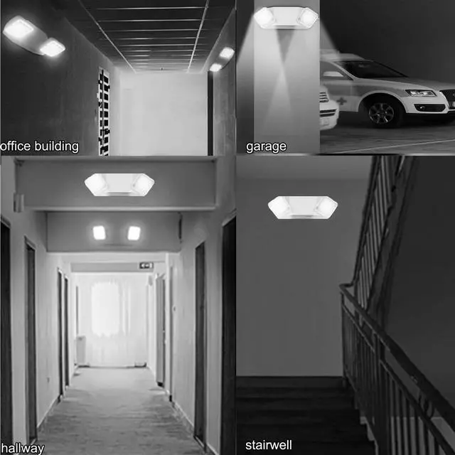Alt view image 6 of 6 - 10 Pack Emergency Lights for Home Power Failure Business, LED Emergency Light with Battery Backup, Commercial Emergency Light Two Adjustable Head Emergency Lighting Fixture AC 120V / 277V