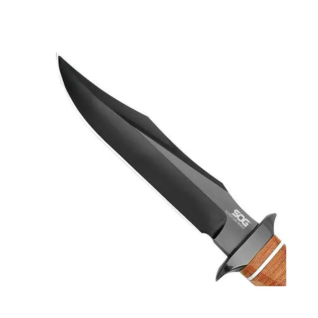 Alt view image 4 of 6 - Super Bowie 7-1/2-inch Fixed Blade Professional Tactical Knife, Sculpted Cross Guard, Classic Handle Construction