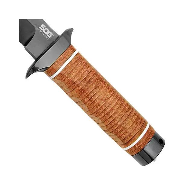 Alt view image 5 of 6 - Super Bowie 7-1/2-inch Fixed Blade Professional Tactical Knife, Sculpted Cross Guard, Classic Handle Construction