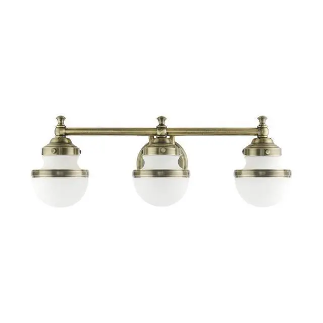Alt view image 3 of 5 - Lighting 3 Light Polished Brass Bath Vanity,5713-02