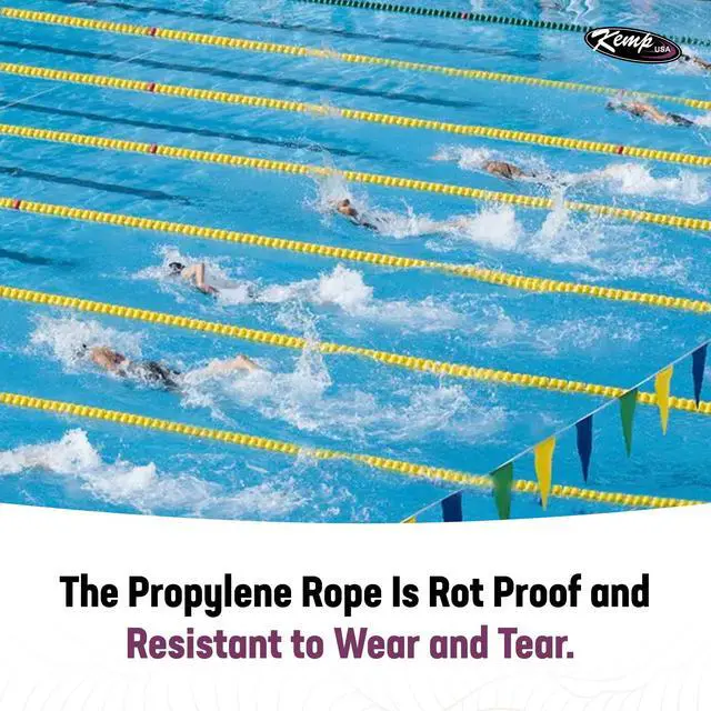 Alt view image 6 of 6 - 600 FT Premium 3-Strand Polypropylene Floating Rope 3/4 Inch U.V. Stabilized Rot-Proof Pool Lane Divider Anchor Rope for Pools Lakes Golf Courses Yellow